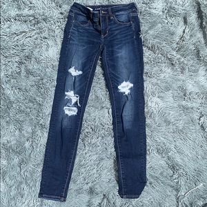 AE ripped high waisted jeans
